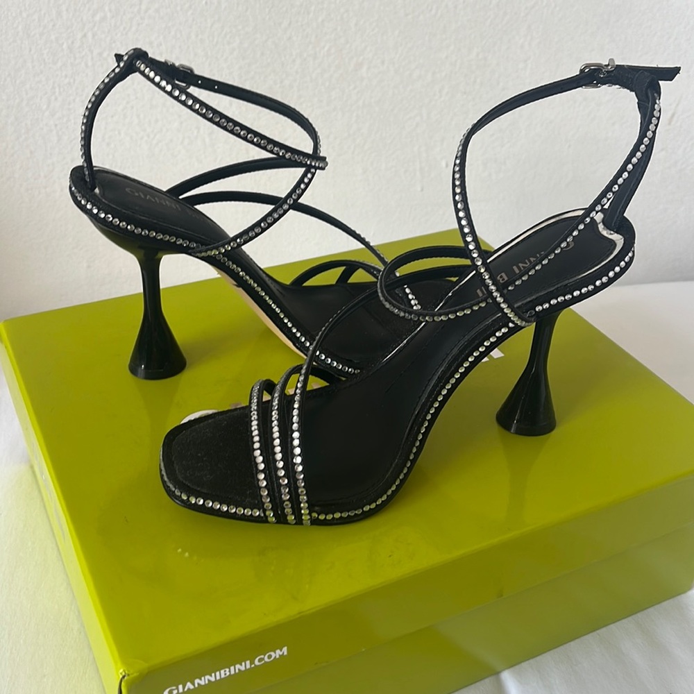 GIANNI BINI Bohdee Strappy Rhinestone Embellished Dress Sandals